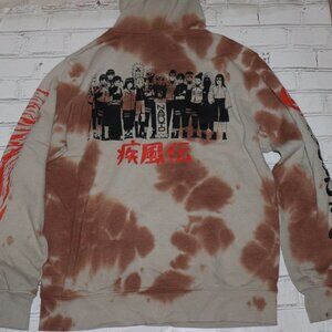 Orange tie dyed Naruto Hoodie sweater size Medium